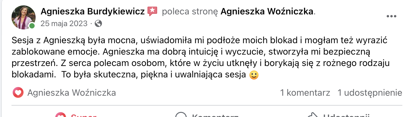 rekomendacja kobieta biznesu hipnoterapia holistyczna zmiana